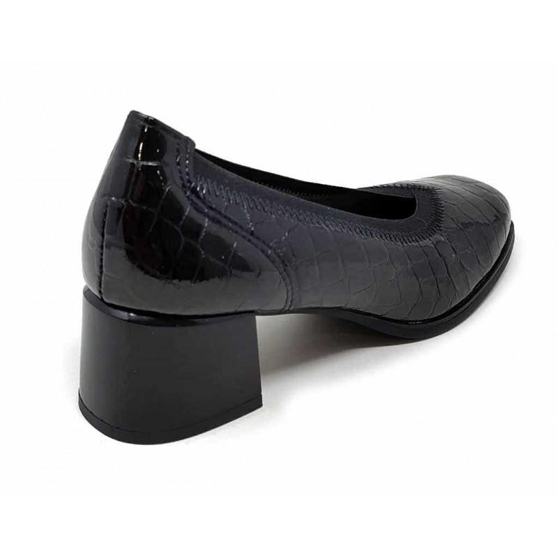 ZAPATO SALON MUER PIEL PITILLOS 10120