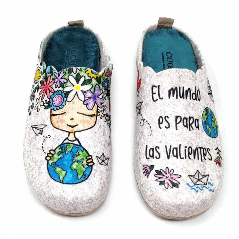 ZAPATILLA CASA MUJER CUQUE 55010-2 VALIENTES