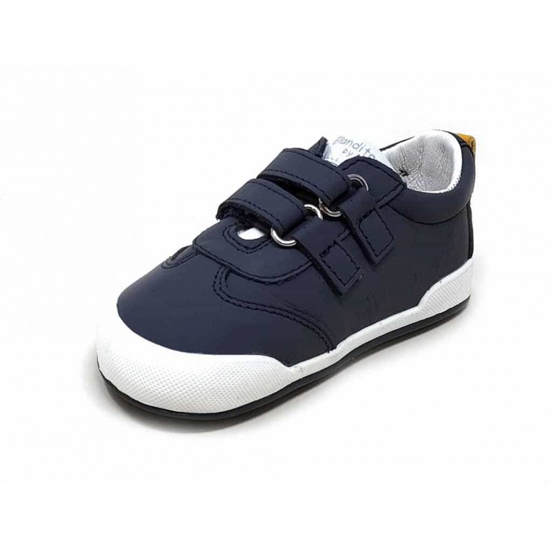 DEPORTIVO BEBE MILAN NAVY25 PIEL BLANDITOS CRIOS