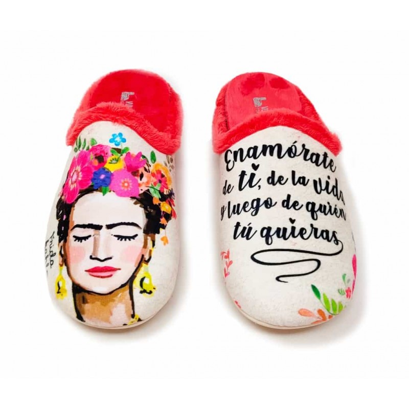 ZAPATILLA CASA MUJER VULCA-BICHA 1370 FRIDA VAINILLA