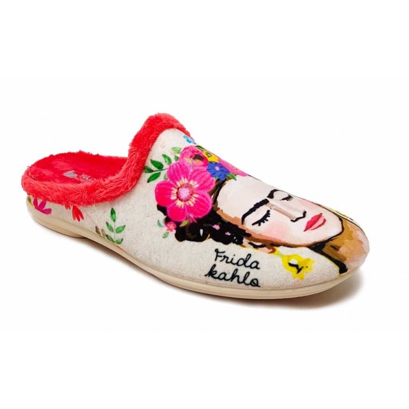 ZAPATILLA CASA MUJER VULCA-BICHA 1370 FRIDA VAINILLA