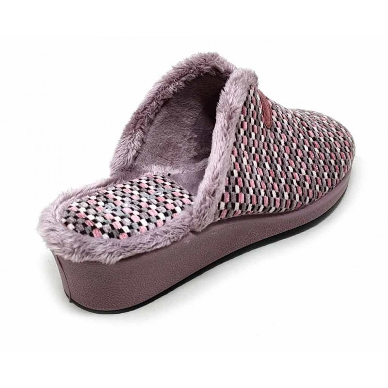 ZAPATILLA CASA MUJER CUÑA GARZON 1725.502 - PURPURA