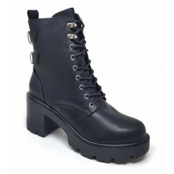 BOTIN MILITAR MUJER MUSTANG 59461 TRAP BLACK