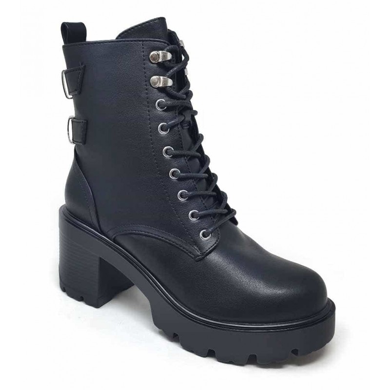 BOTIN MILITAR MUJER MUSTANG 59461 TRAP BLACK